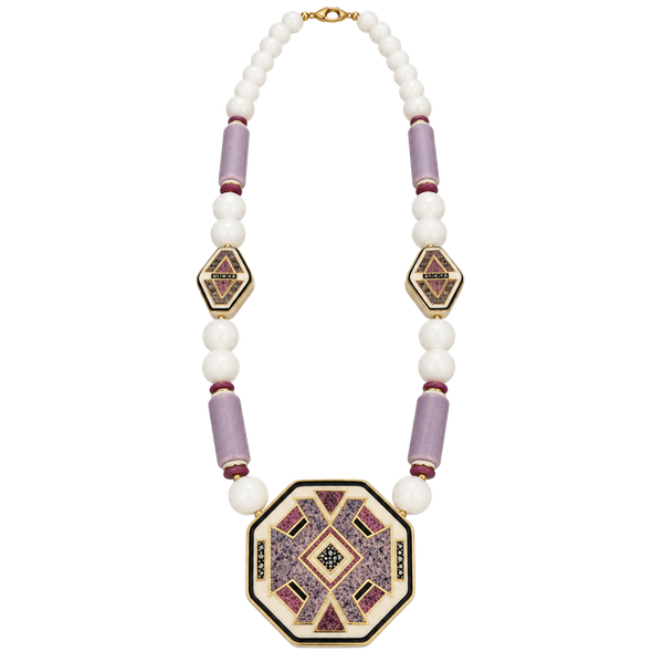 Vintage Porcelain  Necklace 