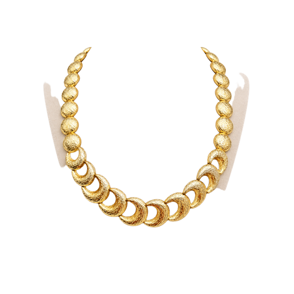 Liz Claiborne Textured Gold Tone Statement Collar Necklace