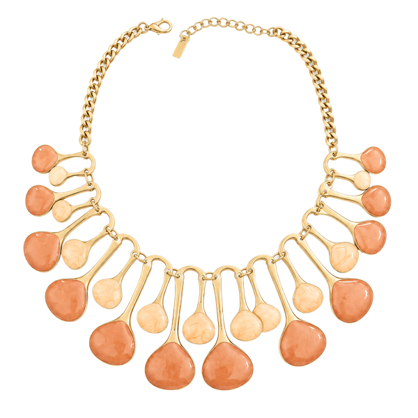 Mika Enamel Teardrop Bib Statement Necklace 