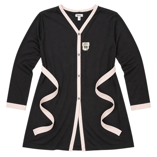 BALI Cloud Knit V-Neck Button-Front Robe with Belt Style B32180