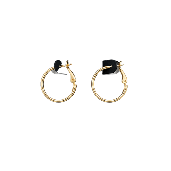 Inspirational Metal Gold Tone Hoop Earrings