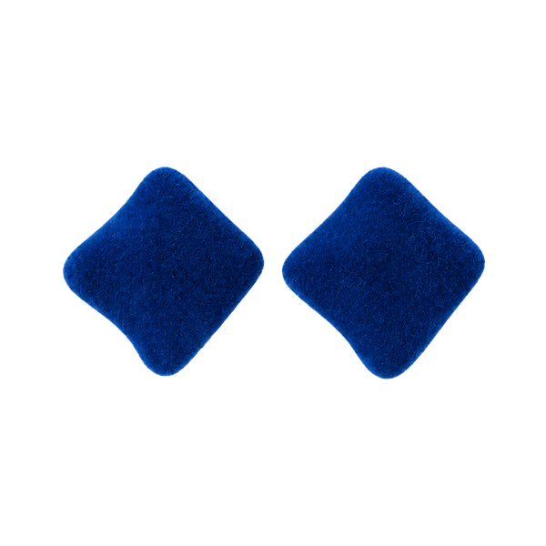 LDYA Blue Velvet Square Stud Earrings S925 Post