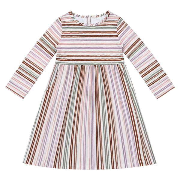 Wonder Nation Striped Long Sleeve Dress Size 4T
