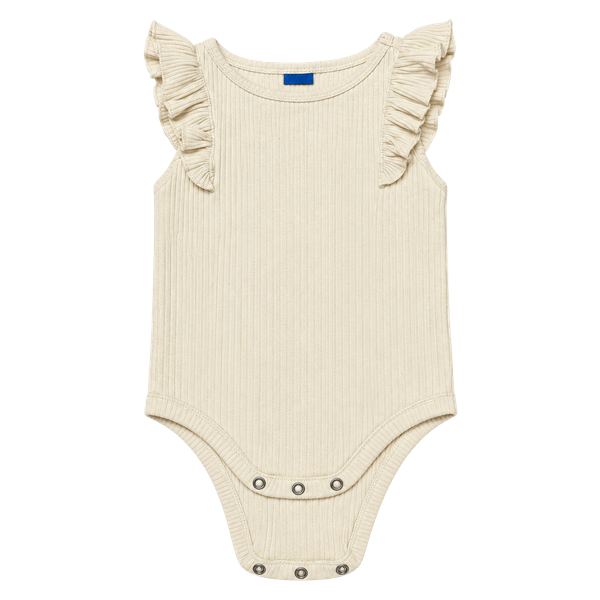 Old Navy Ribbed Flutter-Sleeve Bodysuit Size 3-6M Yellow