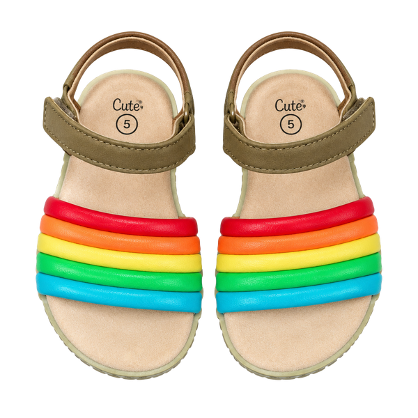 Cat & Jack Rainbow Sandals Size 5 Toddler Girls