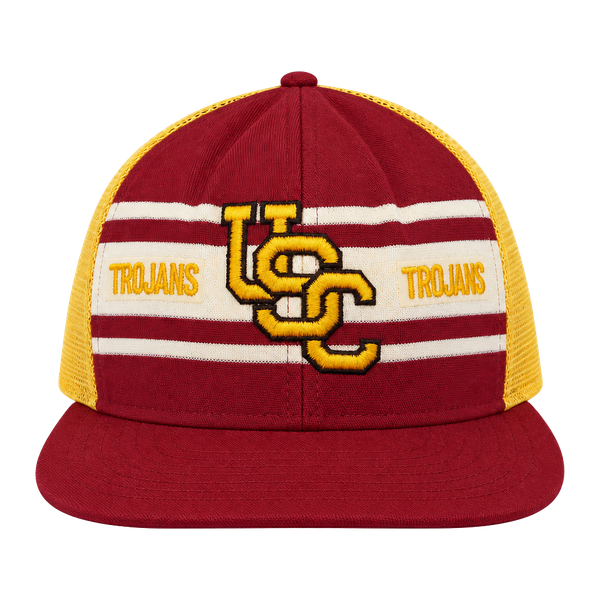 Ajd USC Trojans Hat Large Vintage Snapback Trucker Cap Red Yellow