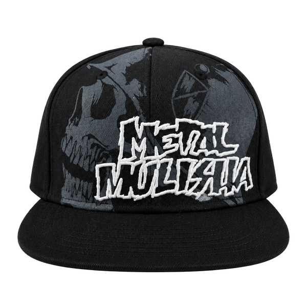 New Era Metal Mulisha 59Fifty Hat Size 7 1/4 Black Skull Fitted