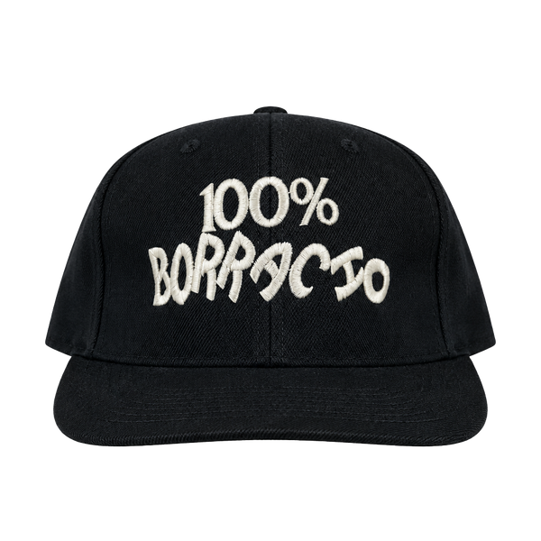Vintage 100% Borracho Embroidered Black Snapback Hat