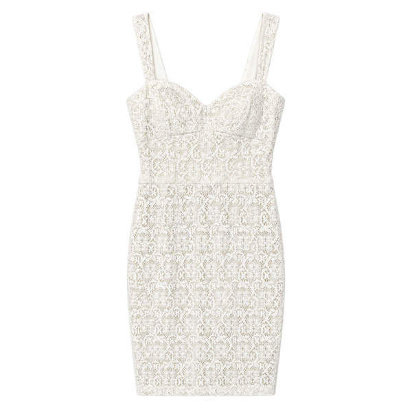 Boston Proper Lace Dress Size 2 White Cocktail Bodycon Sweetheart