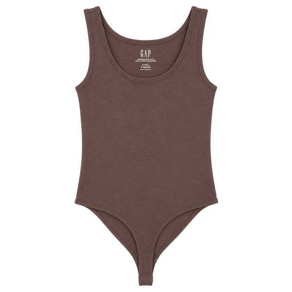 Gap Modern Bodysuit Size S Tall Brown Tank Top