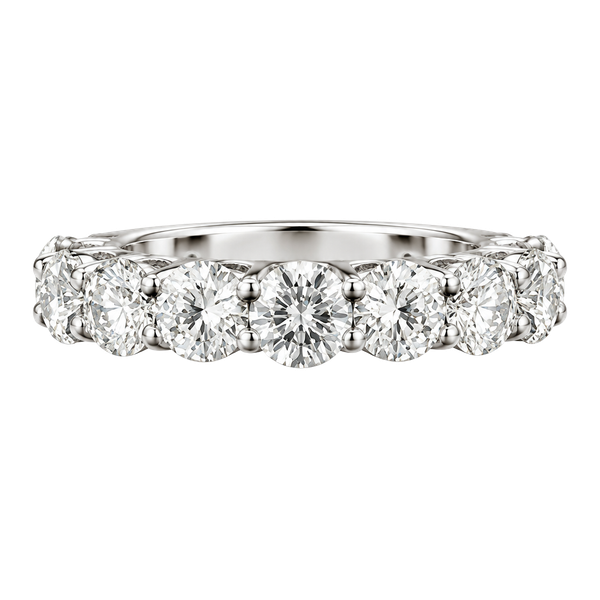 New Charles and Colvard 14k White Gold Moissanite Cushion Eternity Band 3.91 CT