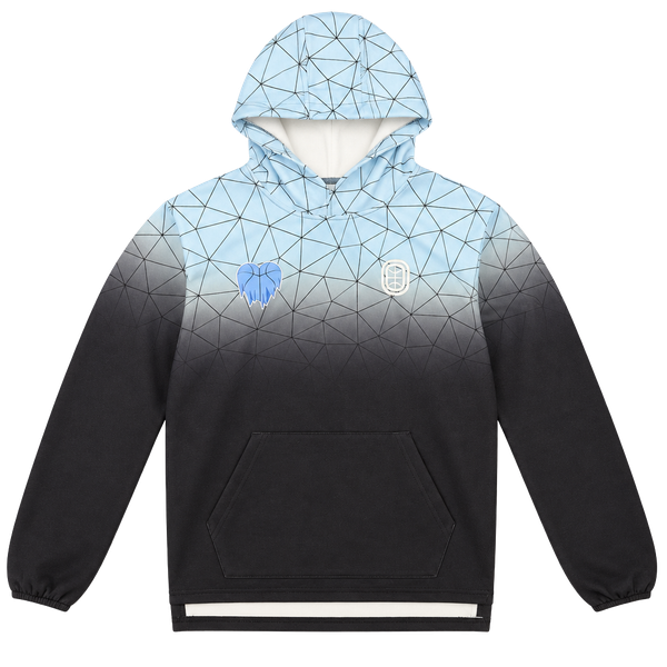 Overtime Cold Hearts Performance Hoodie Youth Y-Large Blue Black Gradient