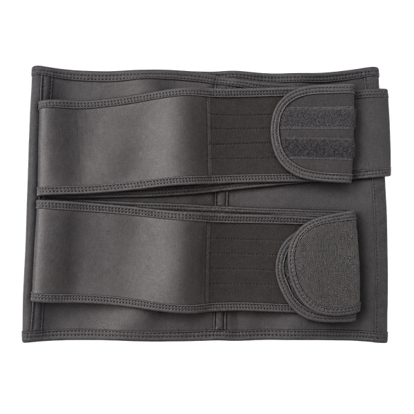 Black Waist Trainer Shapewear Corset with Double Closure Straps and Hooks