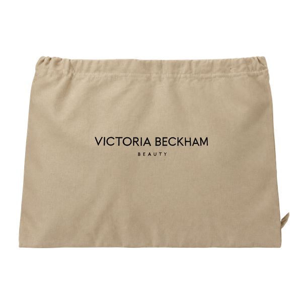 Victoria Beckham Beauty White Canvas Drawstring Dust Bag Makeup Pouch