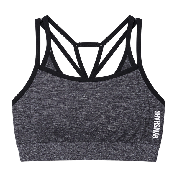 Gymshark Adapt Marl Seamless Sports Bra Size M Black