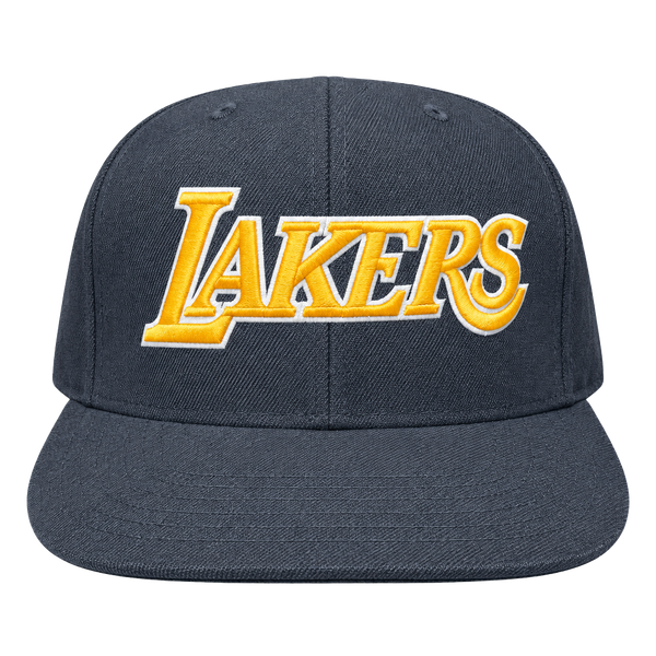 Mitchell & Ness Los Angeles Lakers Snapback Hat Black Gold