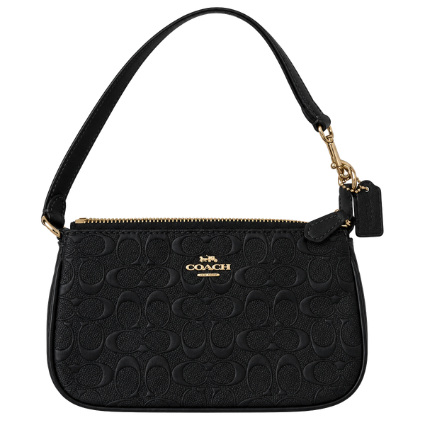 Coach Nolita 19 Signature Embossed Leather Handbag Black