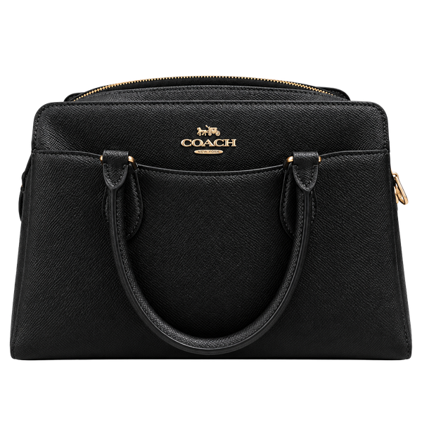 Coach Black Crossgrain Leather Satchel Bag
