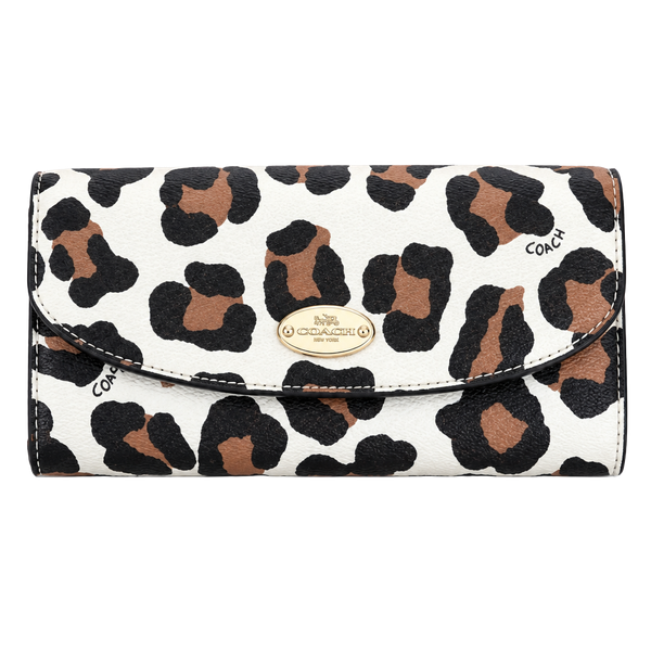 Coach Ocelot Print Envelope Wallet