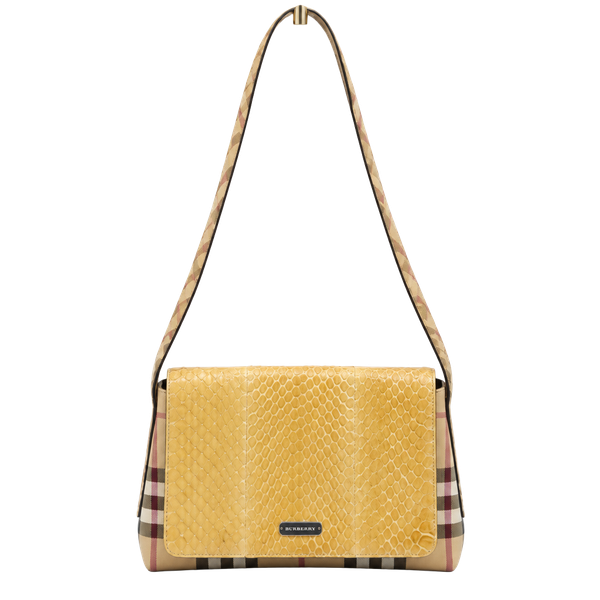 Burberry London Nova Check Snakeskin Shoulder Bag Vintage Y2K Dust Bag