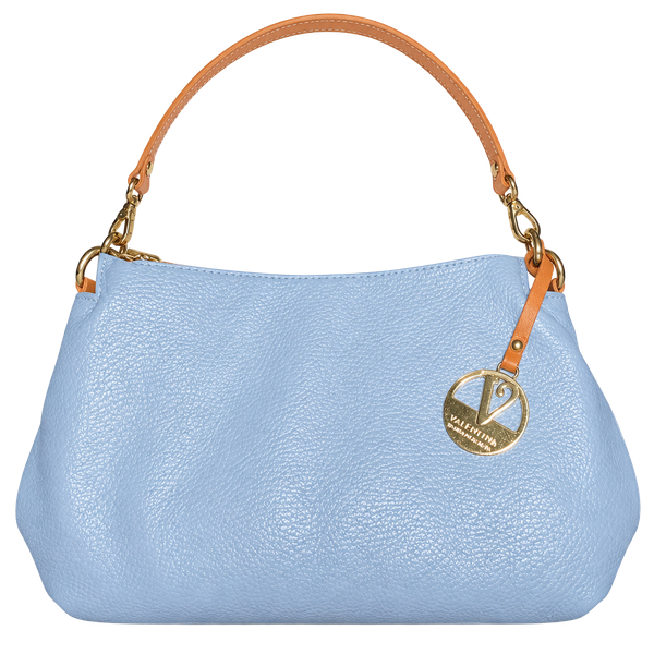 Valentina Pebbled Italian Leather Shoulder Bag