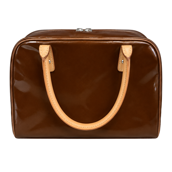 FLAWED- Louis Vuitton Tompkins Square Monogram Vernis Bronze Handbag