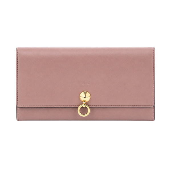 Fendi By The Way Long Wallet Pink Leather