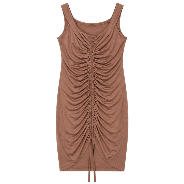 Fashion Nova Ruched Mini Dress Pink Champagne