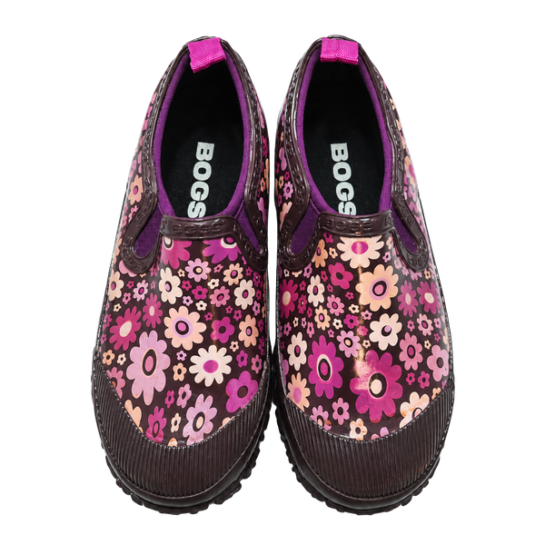 Bogs Rue Size 5 Kids Purple Floral Waterproof Shoes