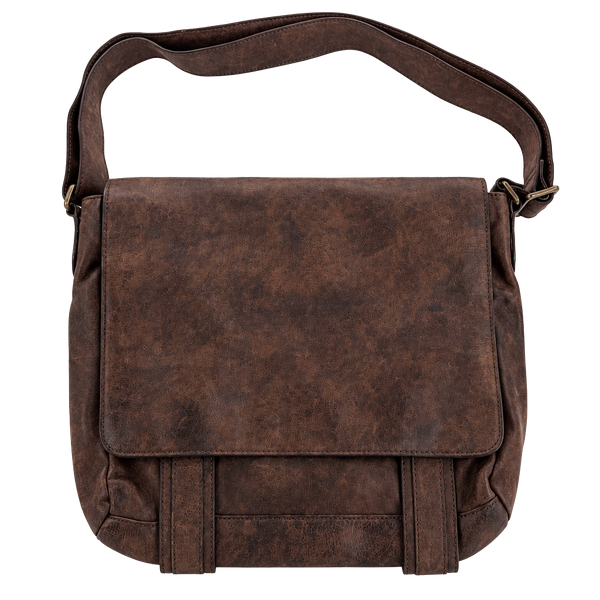 Frye Logan Flap Messenger Bag Brown Leather