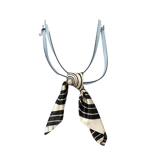 Ivanka Trump Patent Tote Light Blue Handbag With Scarf