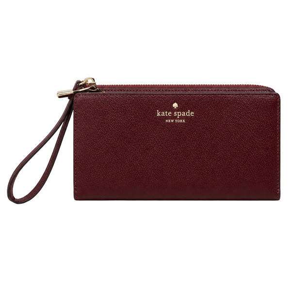 Kate Spade New York Staci Double Zip Wristlet Wallet Burgundy