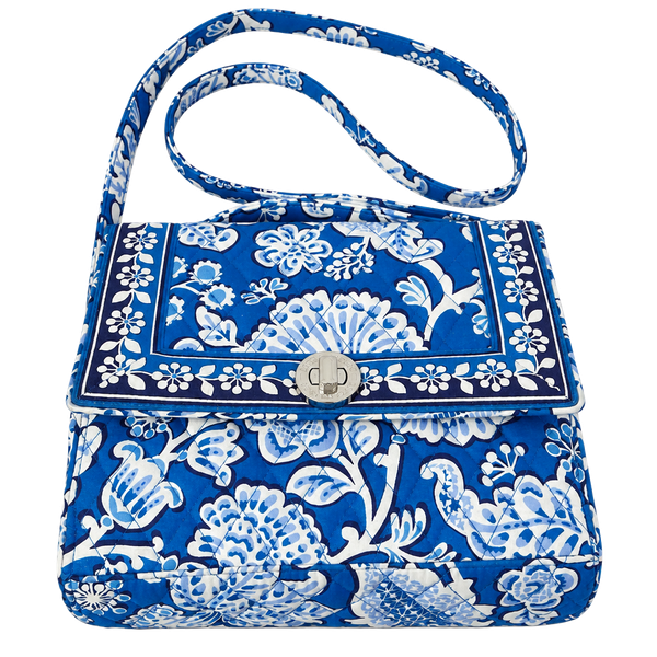Vera Bradley Blue Lagoon Quilted Cotton Crossbody Bag