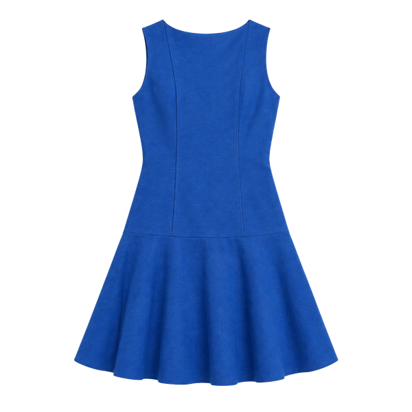 Alice + Olivia Drop Waist Dress Size 6 Blue Sleeveless