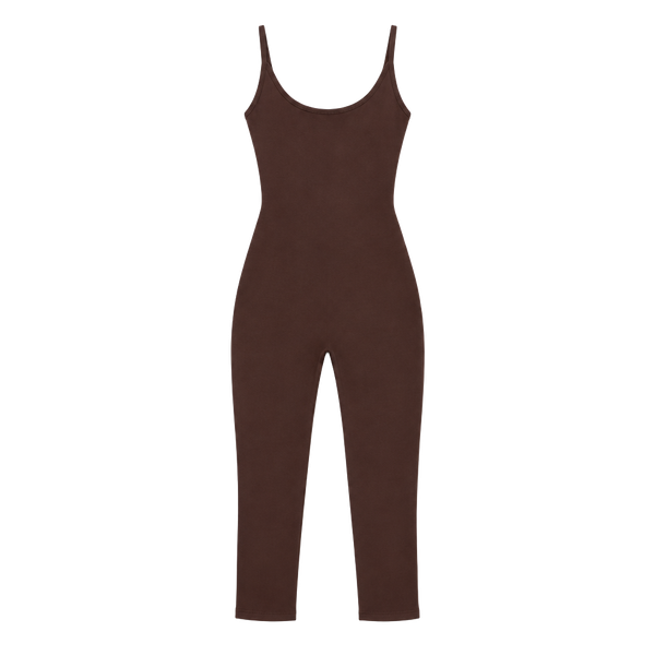 SKIMS Smooth Layrs Skimpy Strap Catsuit Size S Cocoa Brown