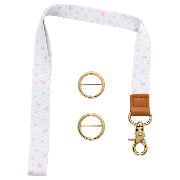 Pink Bow Badge Lanyard for Women