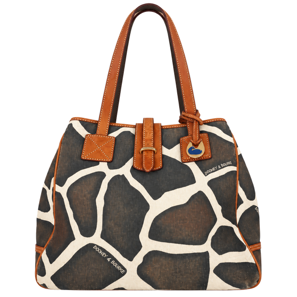 Dooney & Bourke Giraffe Print Canvas Tote Shoulder Handbag