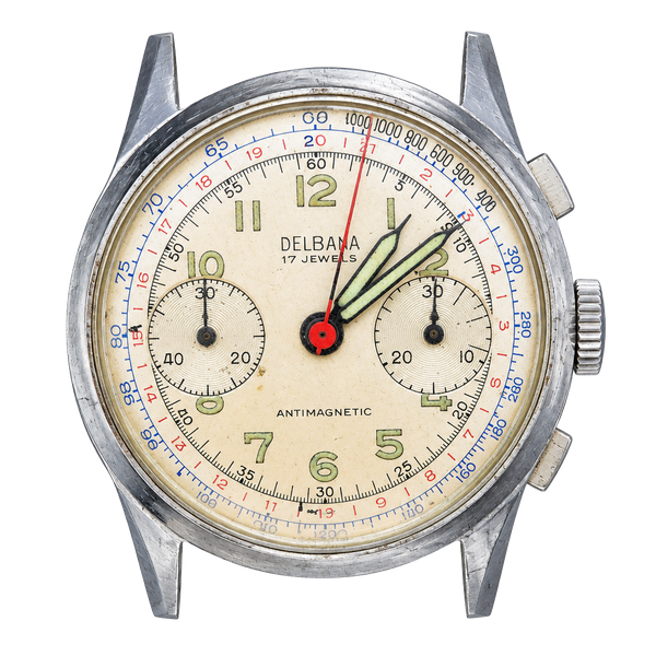 Delbana Vintage Chronograph Antimagnetic 17 Jewels Watch