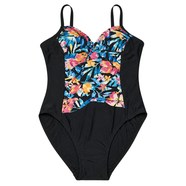 Christina Blue Floral Print One-Piece Swimsuit