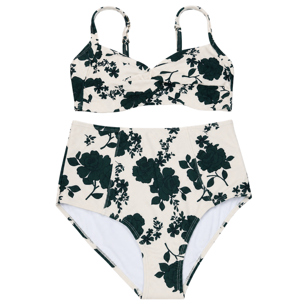 Blue Ivy Boutique Floral High Waisted Bikini Set Size L