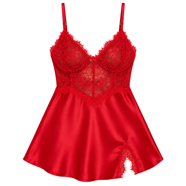 Victoria's Secret Lace Chemise Size L Red
