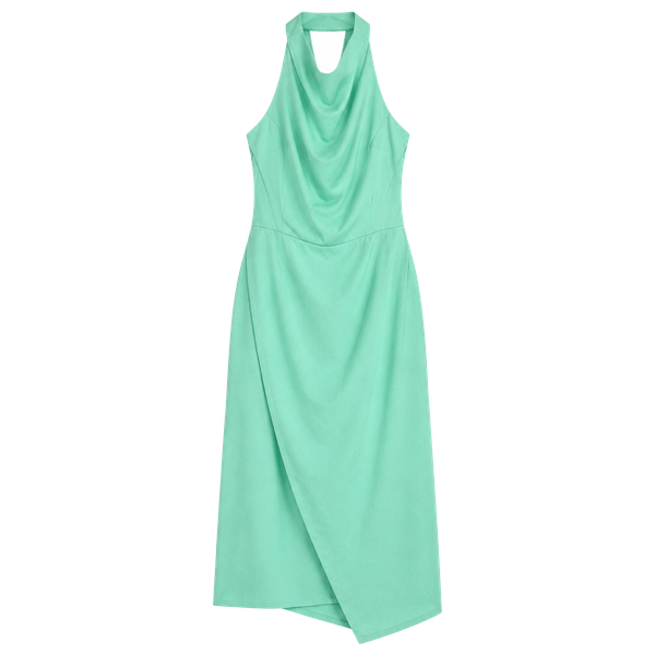 NWT Elliatt Aria Midi Dress Size L Mint Green NWT Halter Top Cocktail Coastal