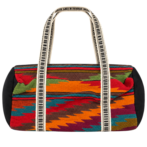 Unbranded Southwestern Aztec Blanket Duffel Weekender Bag Multi-Color
