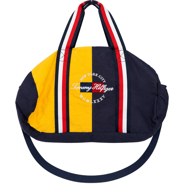 Tommy Hilfiger Colorblock Duffle Bag Navy Yellow Red White Y2K Weekender Gym