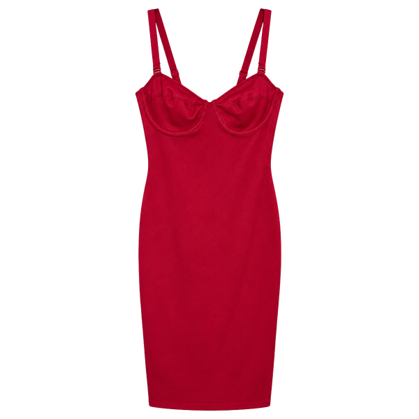 In Control By Weight Watchers Vintage Slip Dress Size 36C Red Underwire Corset