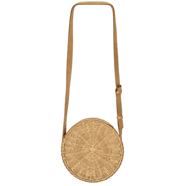 Zara Round Woven Straw Crossbody Bag
