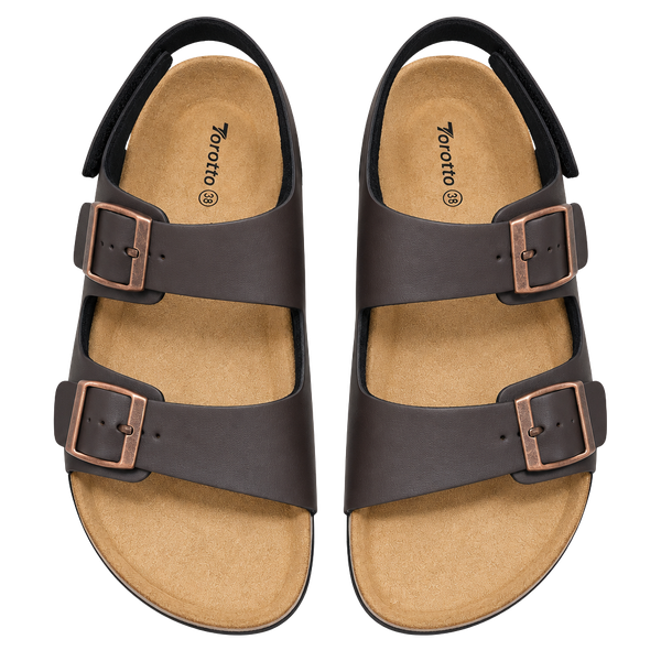 Buy Torotto Kids Girls Boys Sandals with Cork Footbed Adjustable Strap Toddler Casual Slides Sandals Open Toes Flat, Coffee Brown, 3 Big Kid at , ₹3,428*