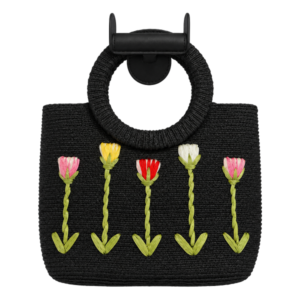Black Woven Embroidered Tulip Handbag Purse
Grandmacore
Cottagecore

