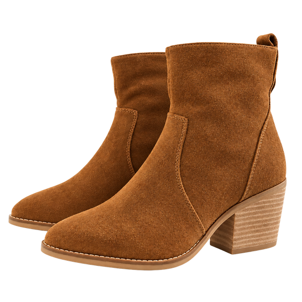 Brown Suede Ankle Booties