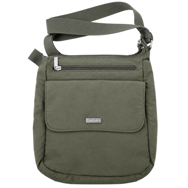 Baggallini Town Bag Crossbody Olive Green Nylon Purse